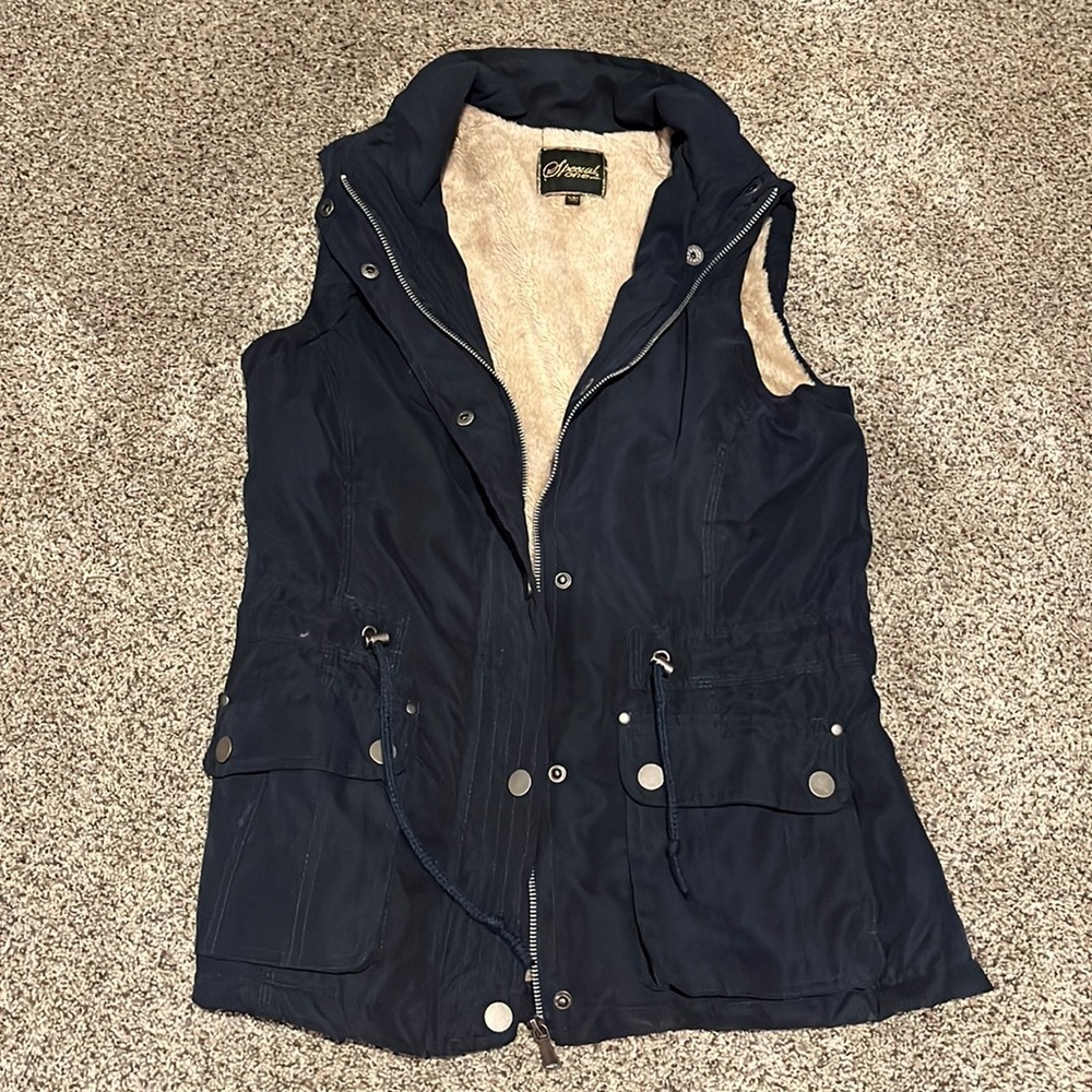 Fleece-lined Navy Vest, Special One brand